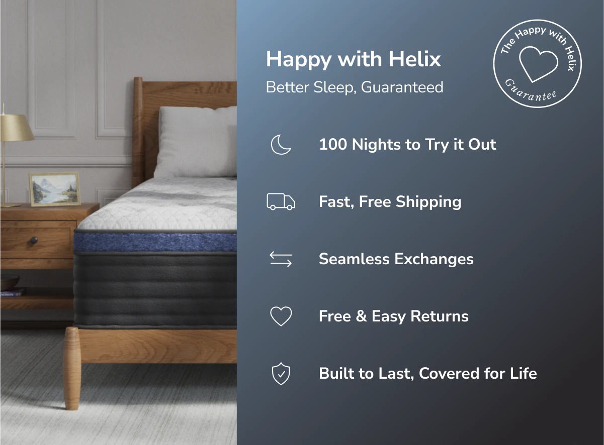 Happy couple on Helix Midnight Luxe mattress